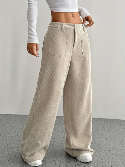 High-Waisted Wide Leg Trousers | Chic and Comfortable Design 0