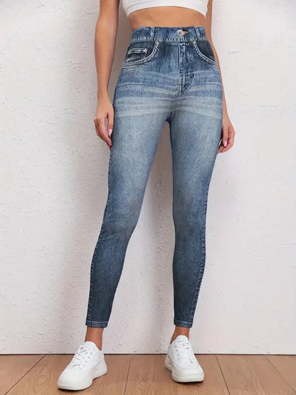 High Waist Women's Jeggings | Vintage-Inspired Comfort and Style 0