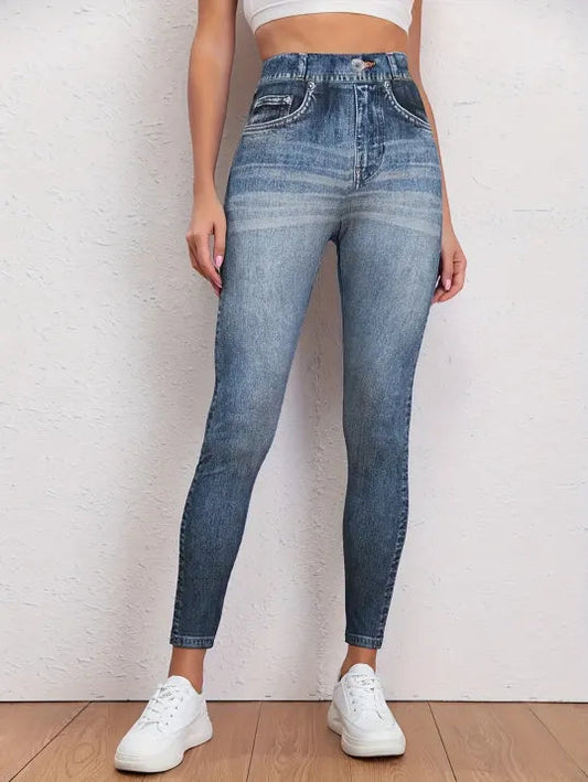 High Waist Women's Jeggings | Vintage-Inspired Comfort and Style 0
