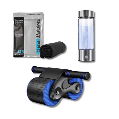 Home Gym Equipment Bundle | Smart Ab Roller, Hydrogen Bottle, Towel 0