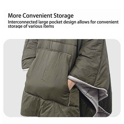Hooded Poncho Blanket | 3-in-1 Outdoor Camping Essential with Waterproof Nylon 4