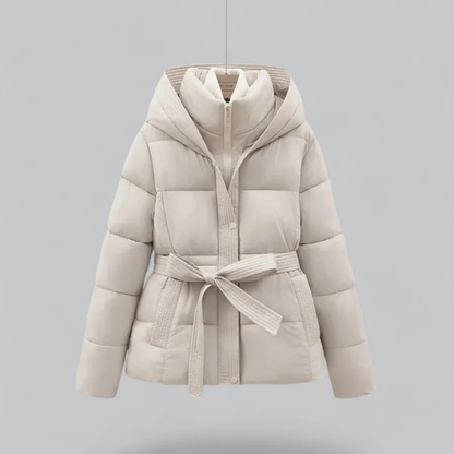 Hooded Puffer Jacket | Warm Belted Design for Winter Comfort 2