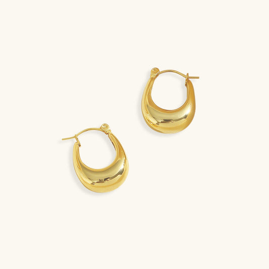 Hoop Earrings | 18k Gold-Plated Stainless Steel with Hypoallergenic Design 0