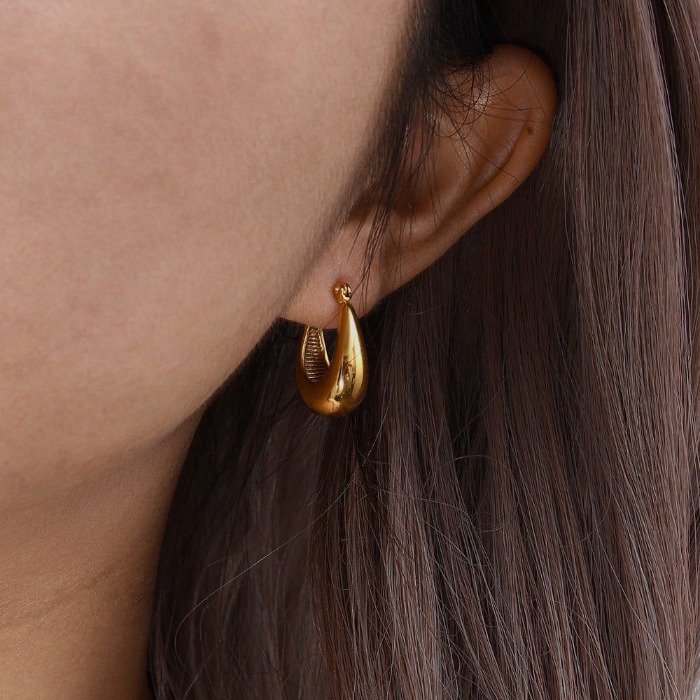 Hoop Earrings | 18k Gold-Plated Stainless Steel with Hypoallergenic Design 1