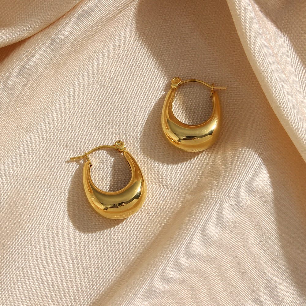 Hoop Earrings | 18k Gold-Plated Stainless Steel with Hypoallergenic Design 2