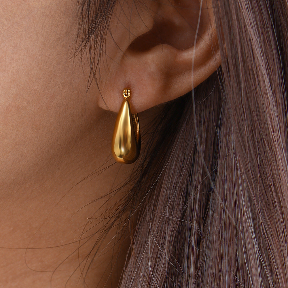 Hoop Earrings | 18k Gold-Plated Stainless Steel with Hypoallergenic Design 3