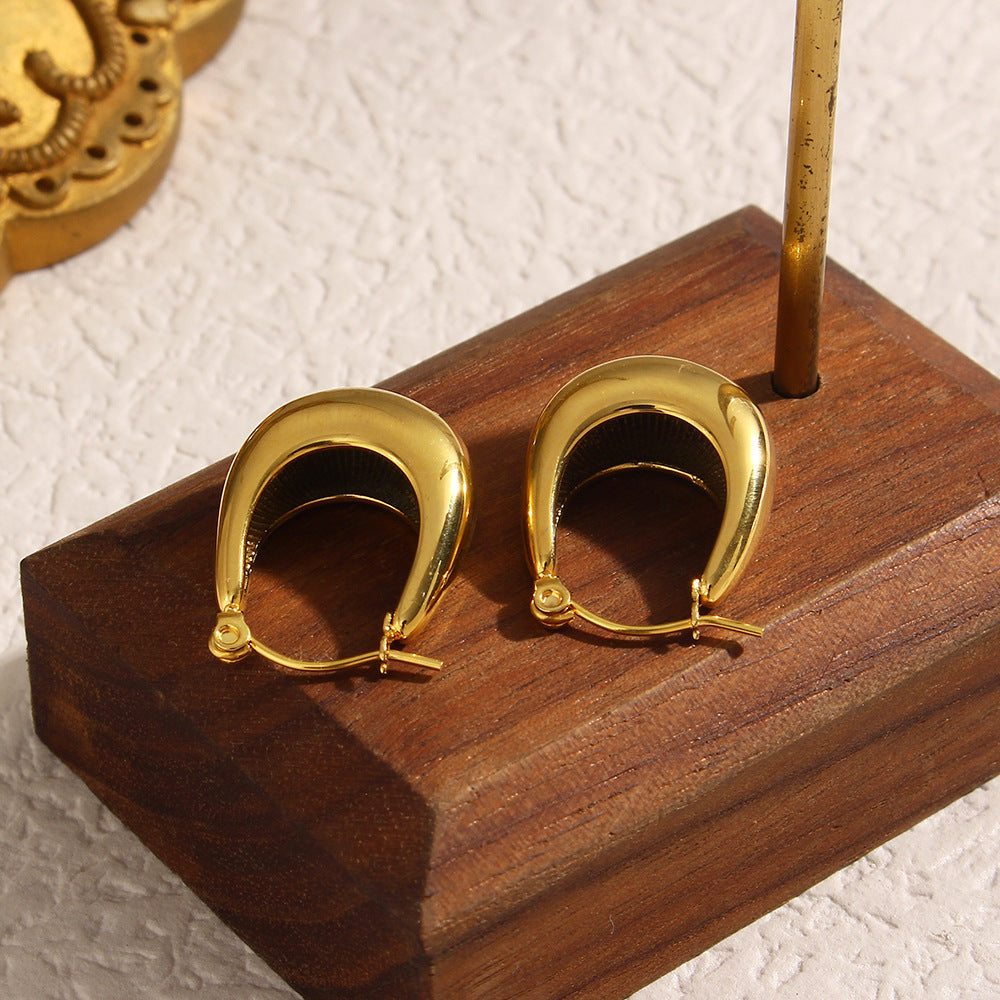 Hoop Earrings | 18k Gold-Plated Stainless Steel with Hypoallergenic Design 4