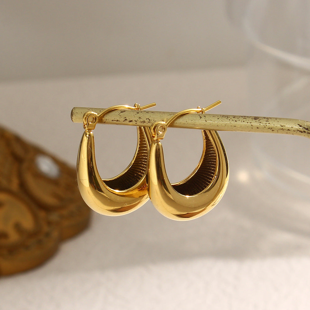 Hoop Earrings | 18k Gold-Plated Stainless Steel with Hypoallergenic Design 5