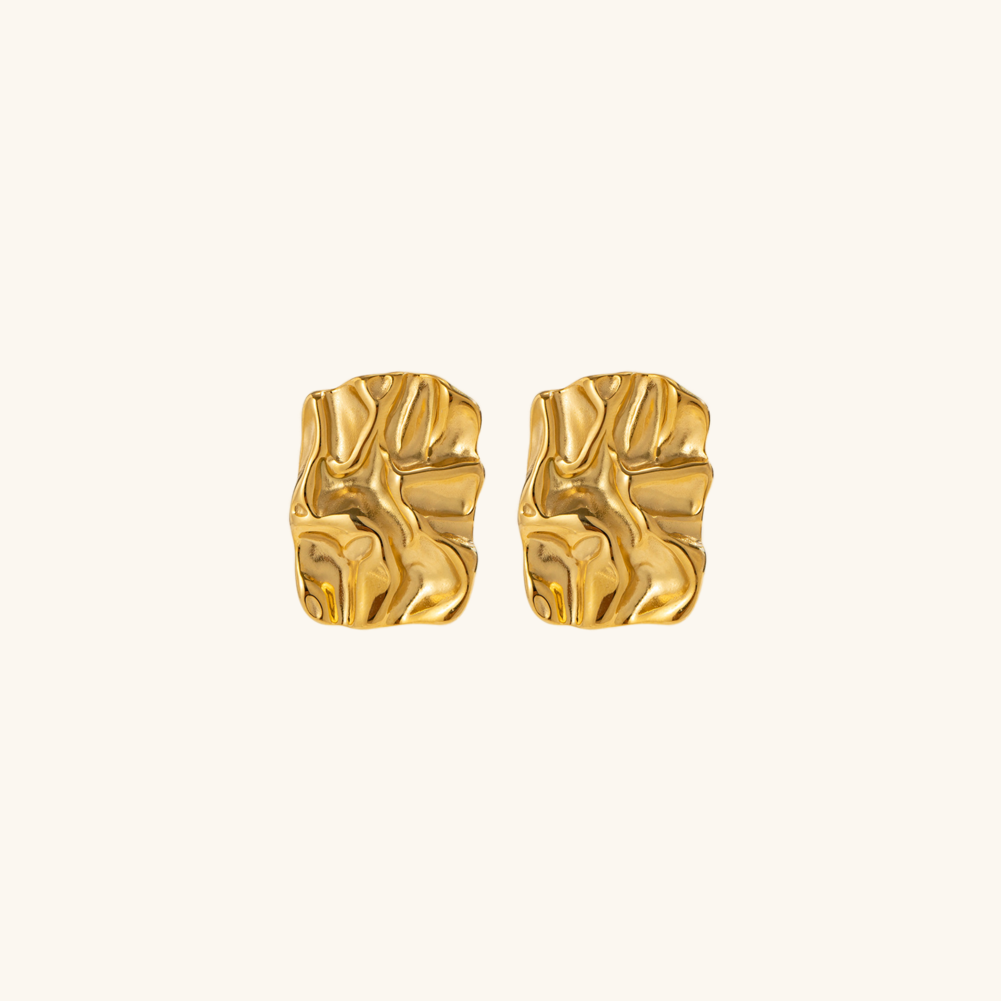 Irregular Shape Gold Earrings | Ethically Sourced 18k Gold-Plated Design 0
