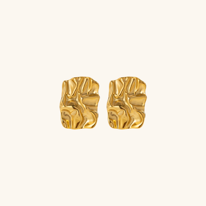 Irregular Shape Gold Earrings | Ethically Sourced 18k Gold-Plated Design 0