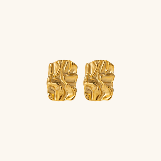 Irregular Shape Gold Earrings | Ethically Sourced 18k Gold-Plated Design 0