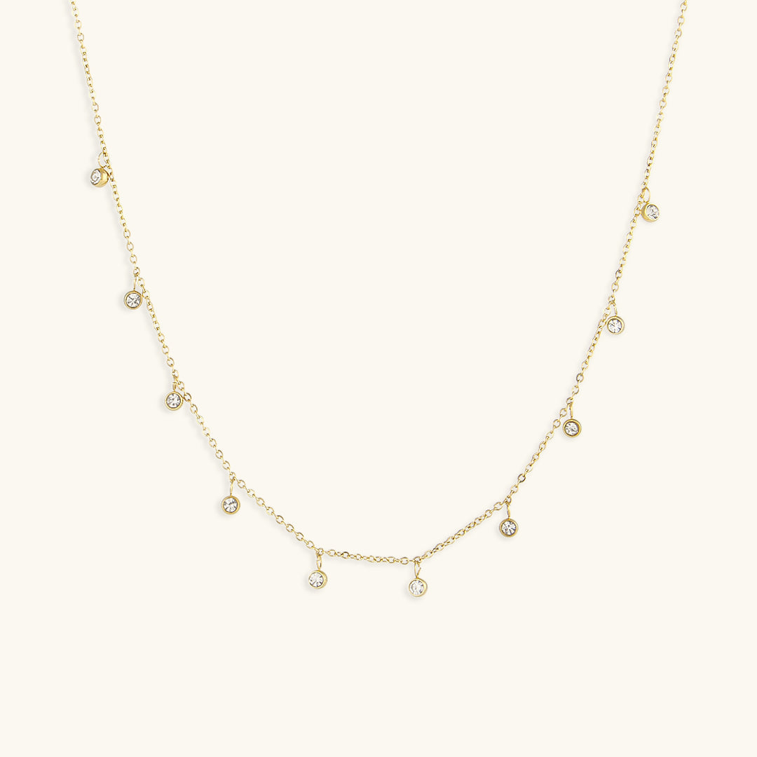 Juliet Gemstone Necklace | 18k Gold-Plated with Diamond Simulants 0