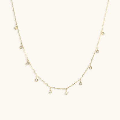 Juliet Gemstone Necklace | 18k Gold-Plated with Diamond Simulants 0