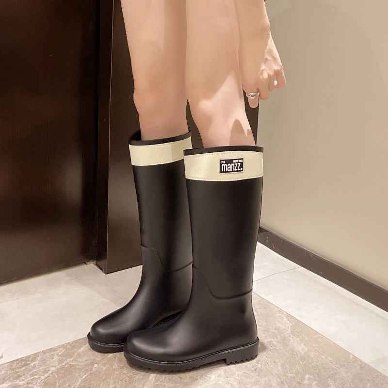 Knee-High Rain Boots | Lightweight Waterproof Rubber Design with Anti-Slip Sole 0