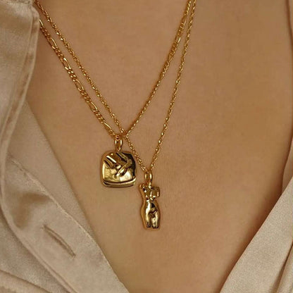 La Femme Necklace | 18K Plated Brass with 18 Chain Length 4