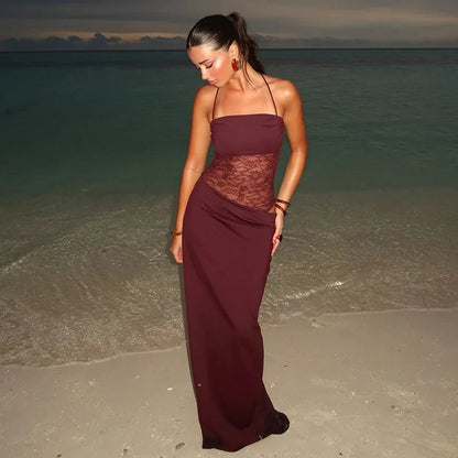 Lace Bodysuit Maxi Dress 5