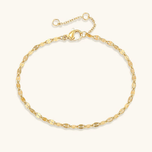 Lace Chain Bracelet | Elegant Stainless Steel-Plated 14k Gold Design 0