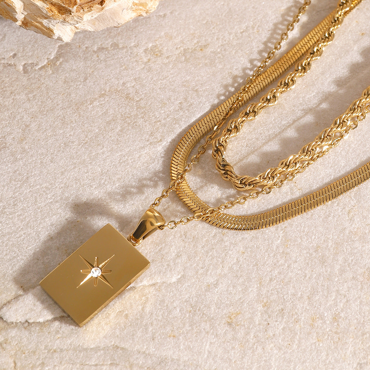 Layered Gold Necklace | Trio of Delicate Chains for Effortless Style 3
