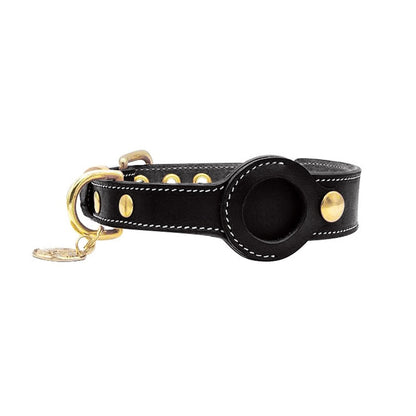 Leather Dog Collar | Real-Time Tracker for Apple AirTag Integration 3