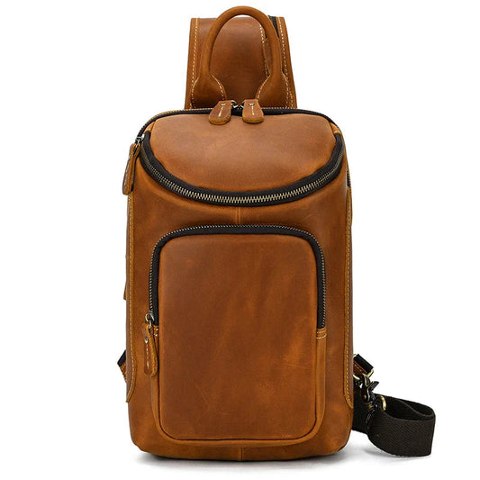 Leather Crossbody Bag | Durable Genuine Leather with Adjustable Strap 1