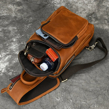 Leather Crossbody Bag | Durable Genuine Leather with Adjustable Strap 6