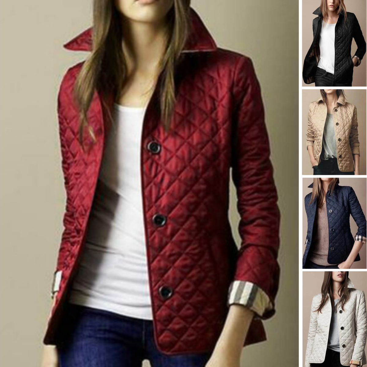 Lightweight Quilted Coat | Chic Button Closure for Casual Style 5