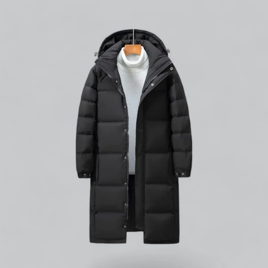 Long Hooded Puffer Coat | Stylish Winter Protection for Cold Days 0