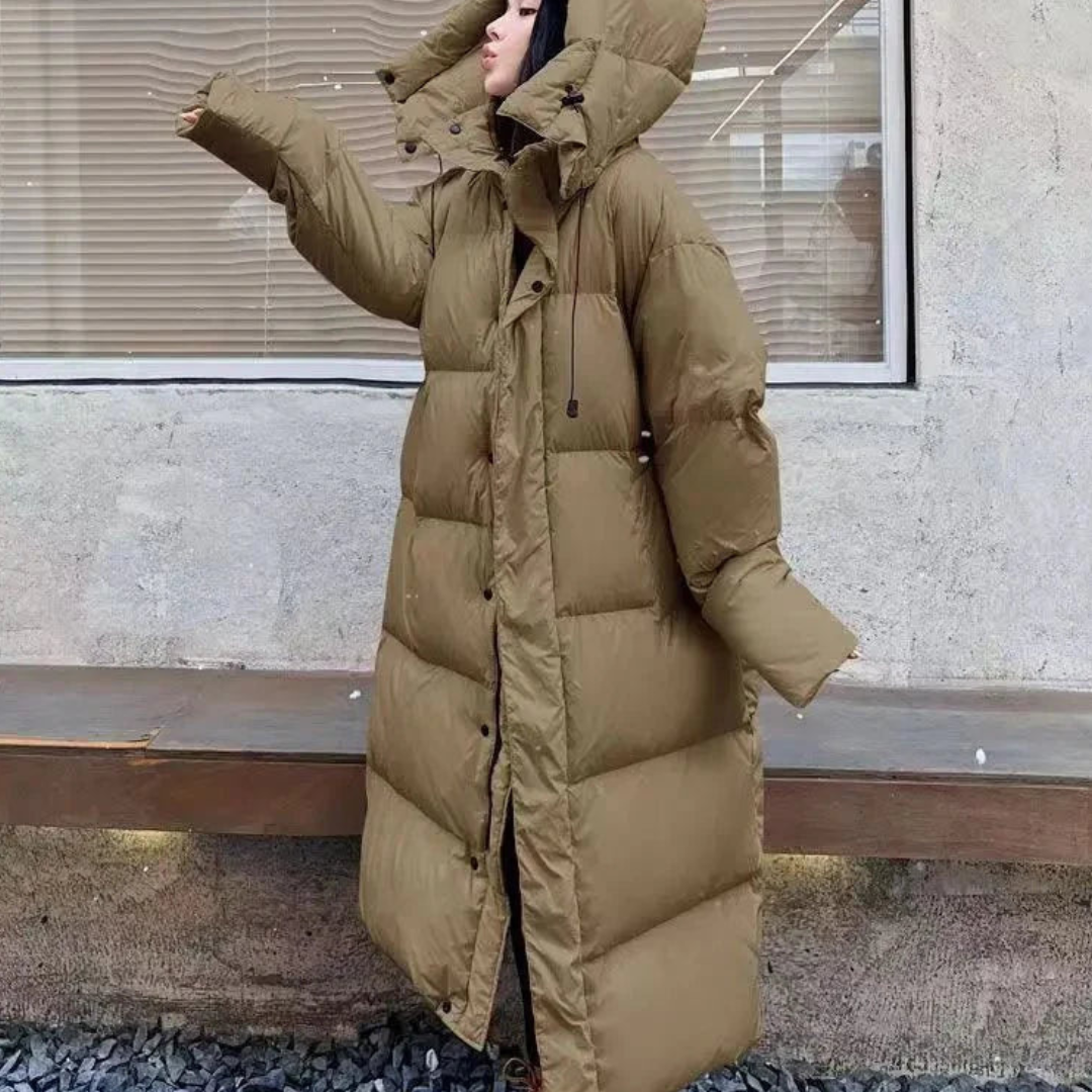 Long Hooded Puffer Jacket | Stylish Warmth for Winter Comfort 0