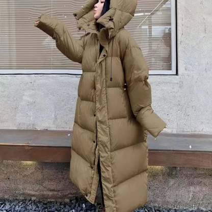 Long Hooded Puffer Jacket | Stylish Warmth for Winter Comfort 0