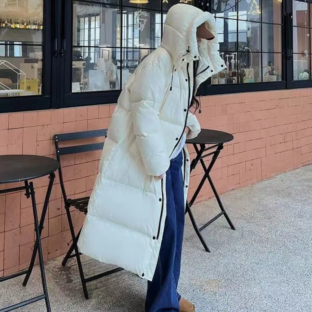 Long Hooded Puffer Jacket | Stylish Warmth for Winter Comfort 1