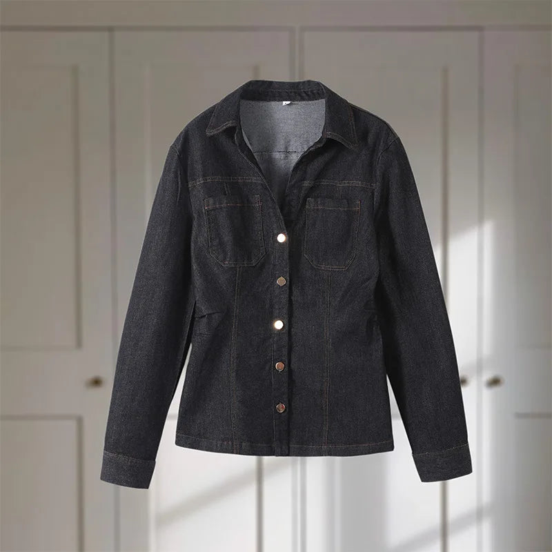 Long Sleeve Dark Wash Denim Set 2