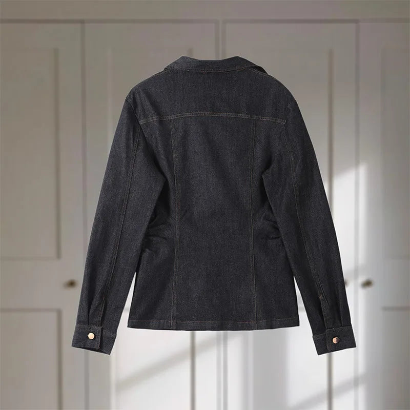 Long Sleeve Dark Wash Denim Set 3