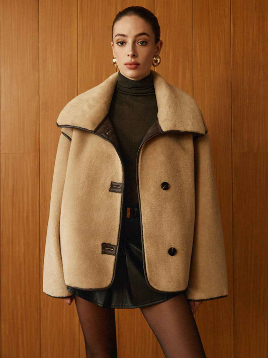 Longline Winter Coat | Soft Minky Fabric with Contrast Piping for Warmth 0