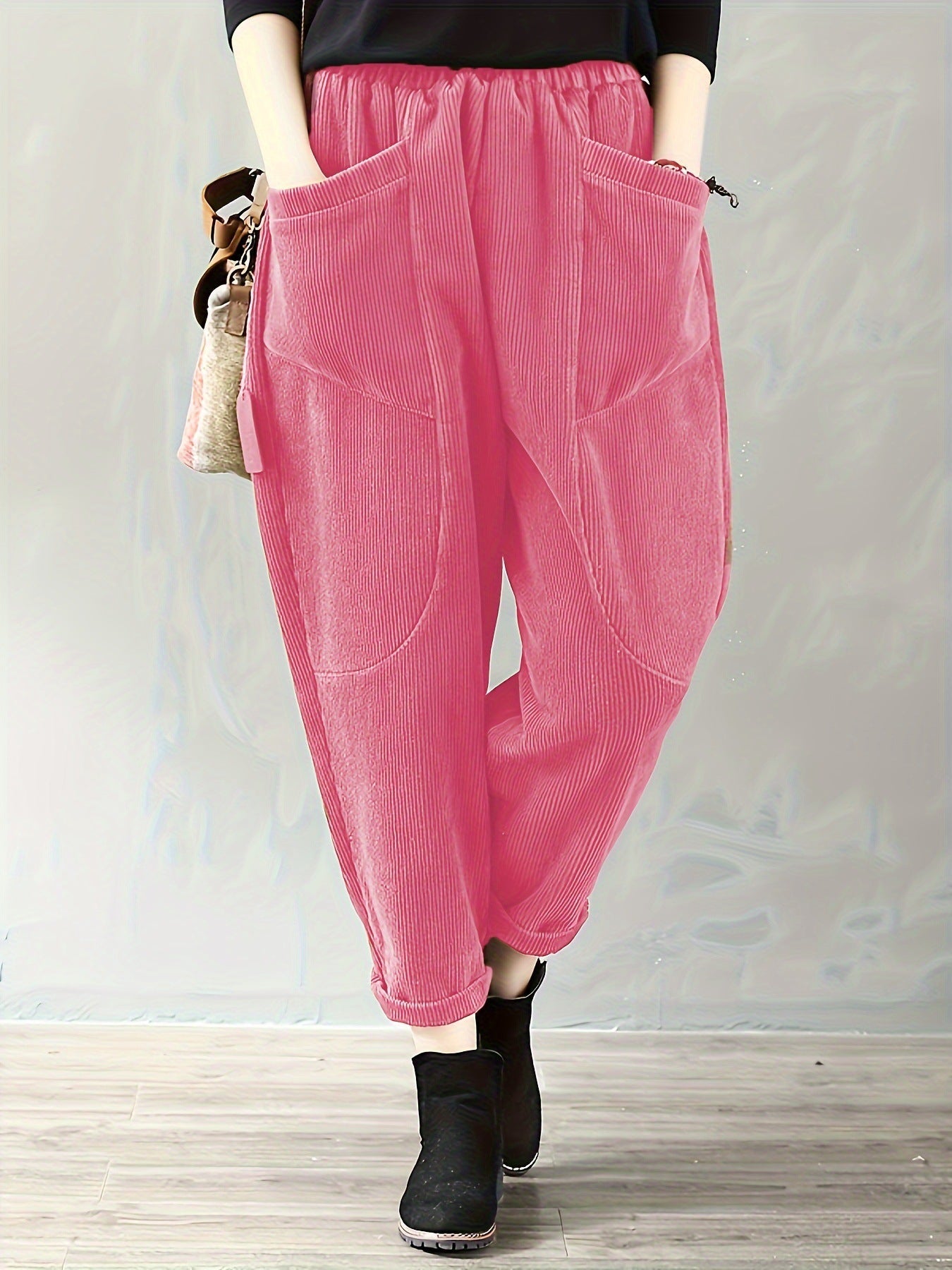 Loose Fit Corduroy Trousers | Stylish and Comfortable Design 0
