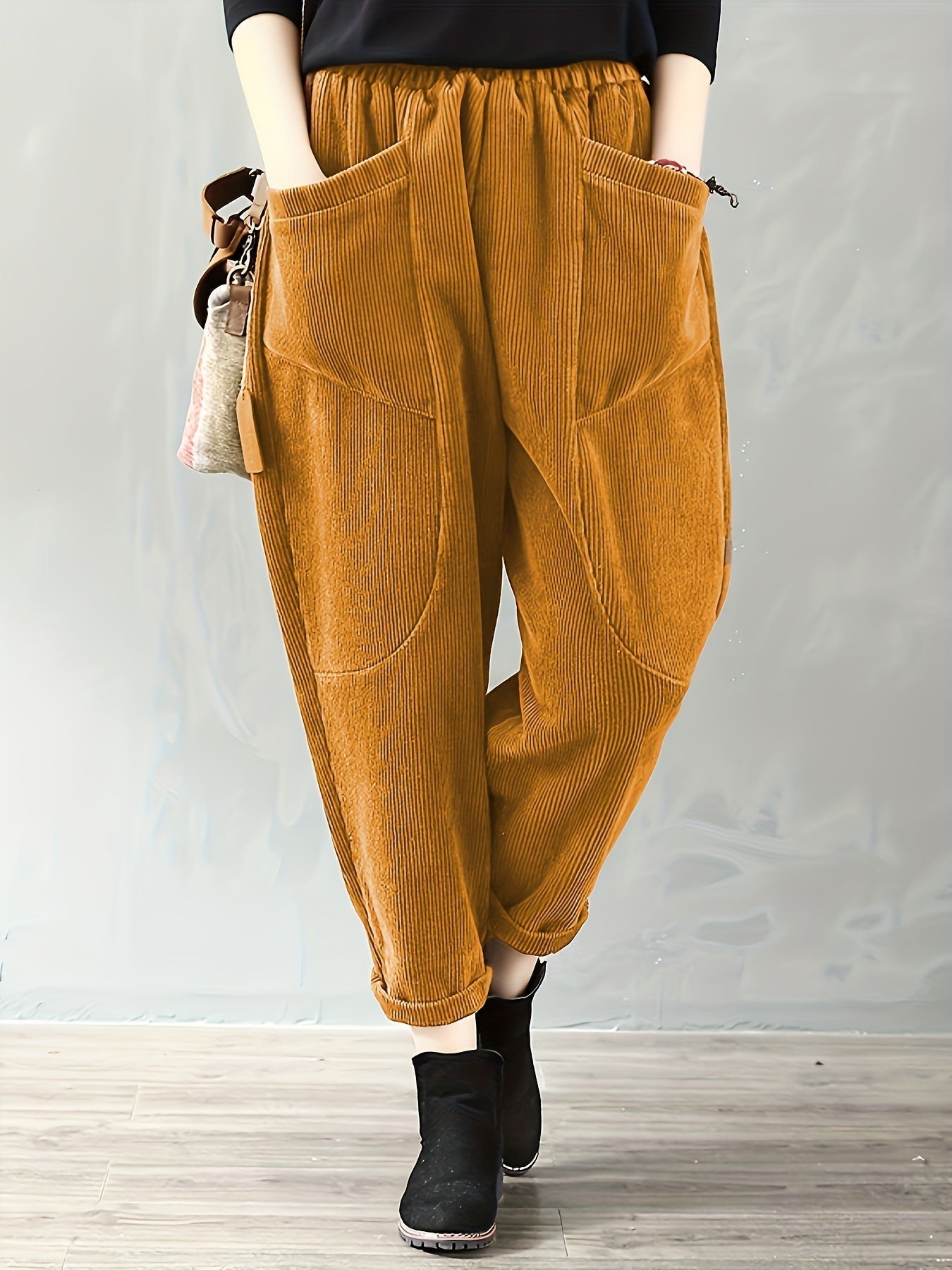 Loose Fit Corduroy Trousers | Stylish and Comfortable Design 2