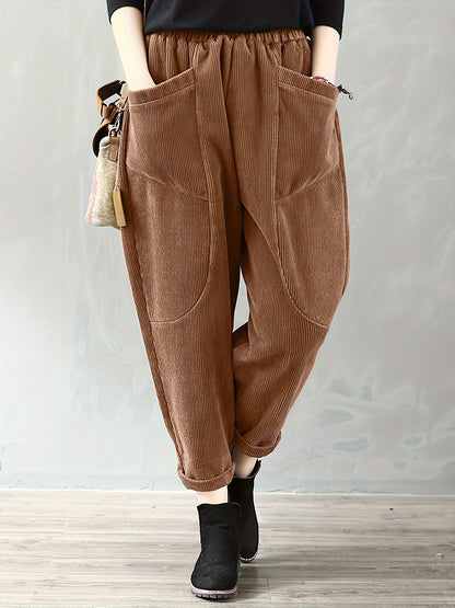 Loose Fit Corduroy Trousers | Stylish and Comfortable Design 3