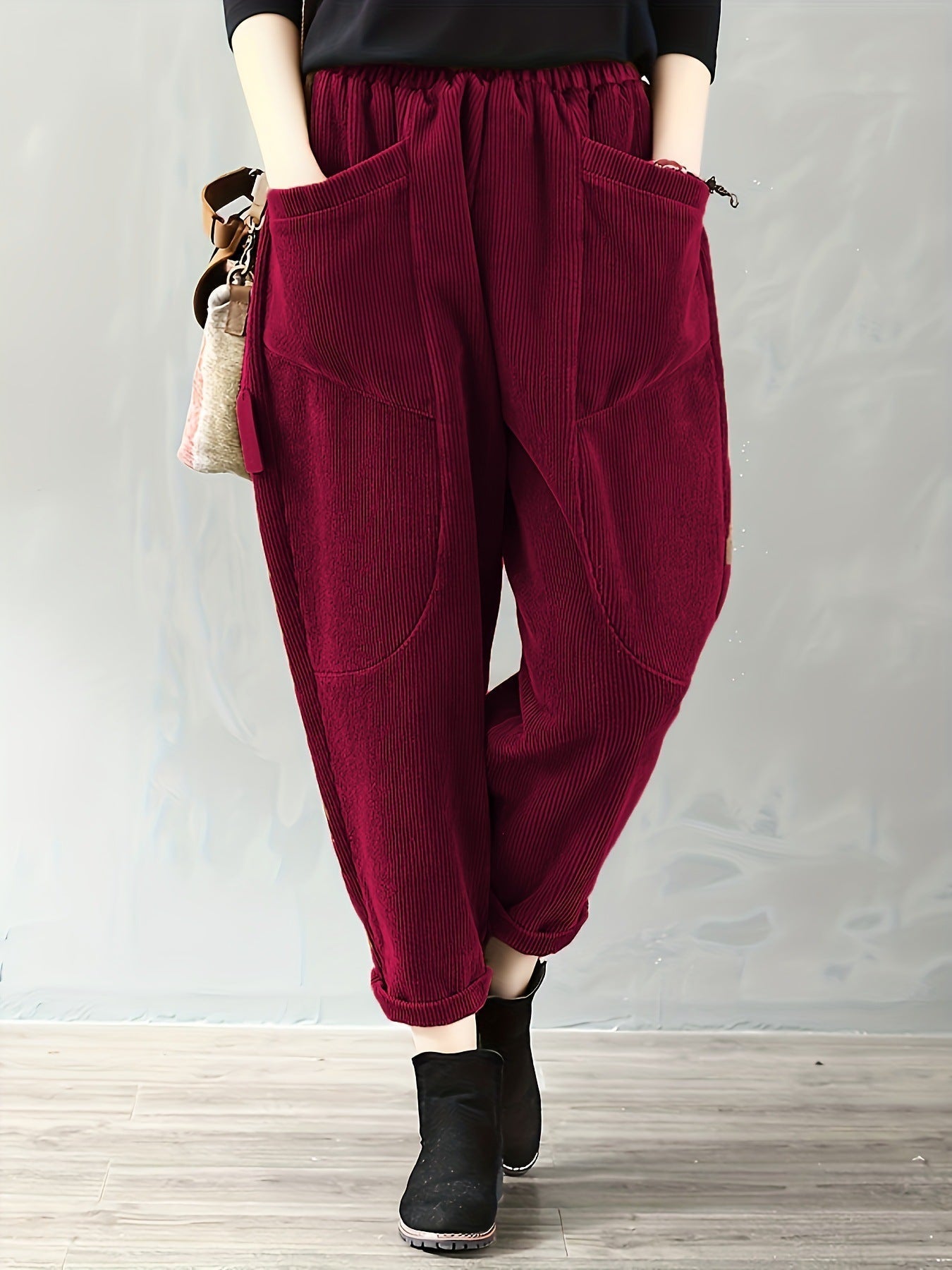 Loose Fit Corduroy Trousers | Stylish and Comfortable Design 4