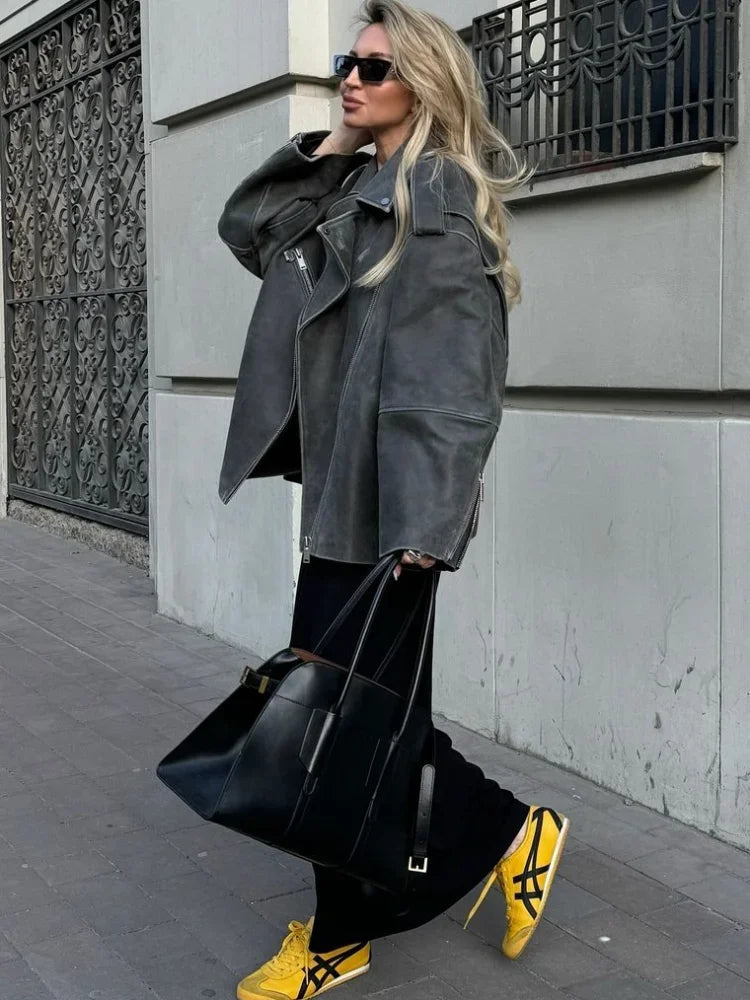Loose Suede Jacket | Comfortable Long-Sleeved Design for Daily Wear 4