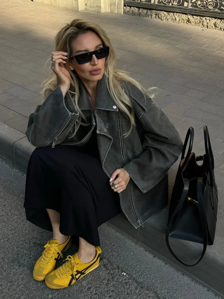 Loose Suede Jacket | Comfortable Long-Sleeved Design for Daily Wear 5