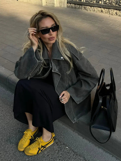Loose Suede Jacket | Comfortable Long-Sleeved Design for Daily Wear 5