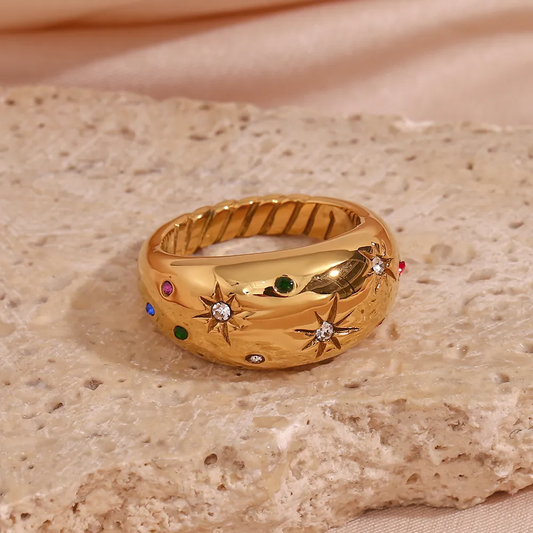 Marseille Ring | Hypoallergenic Stainless Steel with Genuine Zircon Stones 0