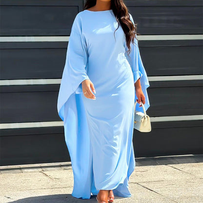 Maxi Dress | Long Sleeve Floral Cape Dress with Flowing Silhouette 2