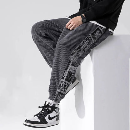 Men's Casual Trousers | Relaxed Fit with Unique Side Print 4