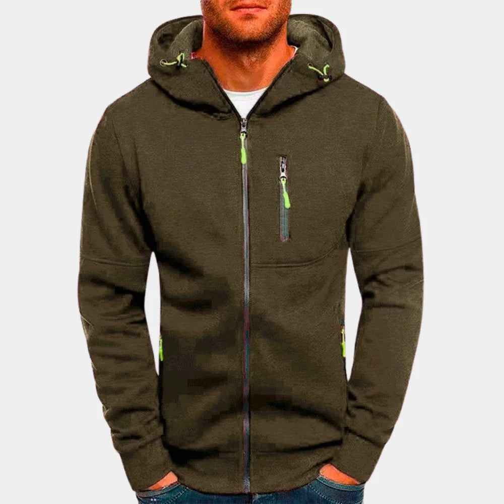 Men's Fleece Jacket | High-Quality Warmth with Hood and Pockets 4