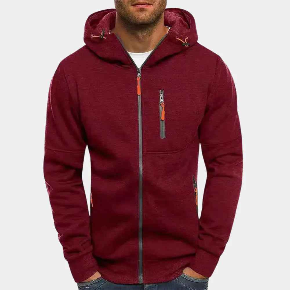 Men's Fleece Jacket | High-Quality Warmth with Hood and Pockets 5
