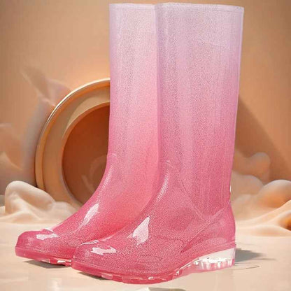 Mid-Calf Rain Boots | Stylish Waterproof Gradient Design for Women 4