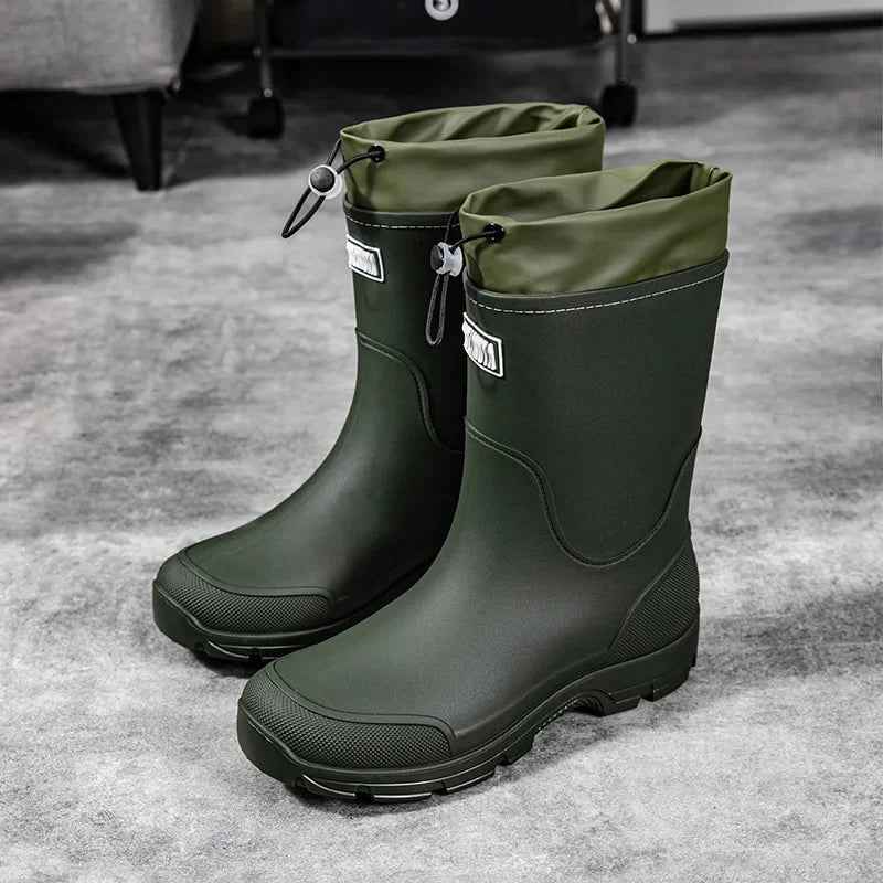 Mid-Calf Rain Boots | Waterproof Lightweight Design for Comfort 0