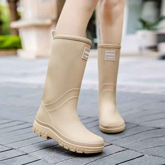 Mid-Calf Rain Boots | Waterproof Rubber Design with Anti-Slip Sole 0