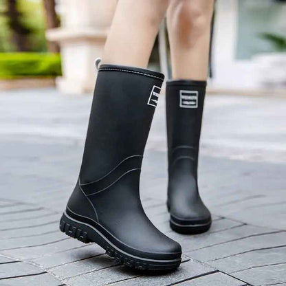 Mid-Calf Rain Boots | Waterproof Rubber Design with Anti-Slip Sole 2