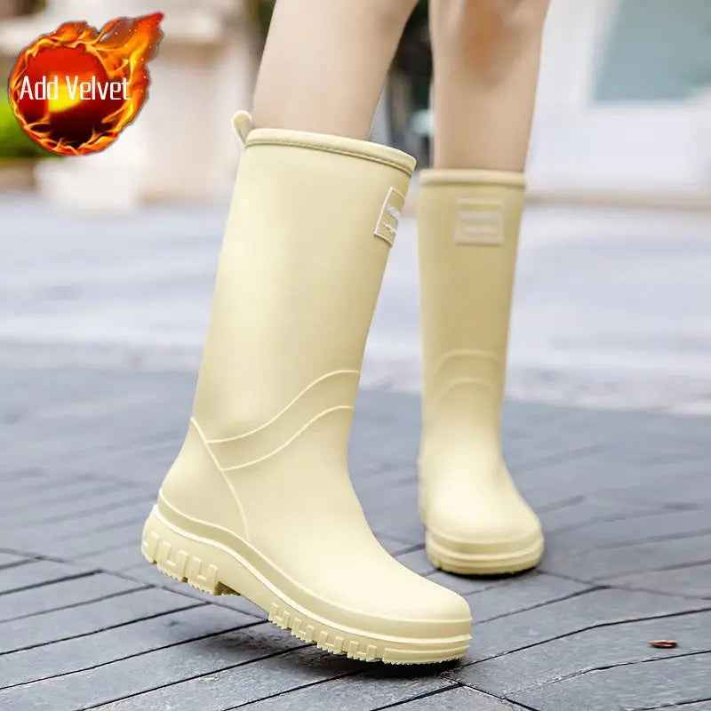 Mid-Calf Rain Boots | Waterproof Rubber Design with Anti-Slip Sole 4